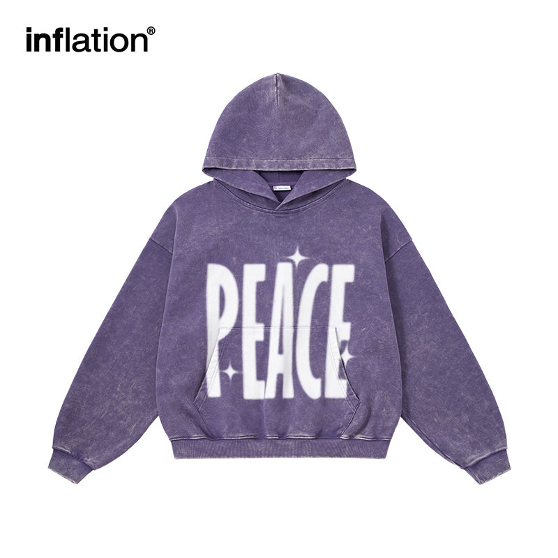 " Peace" Acid Washed Hoodies | Inflation Streetwear