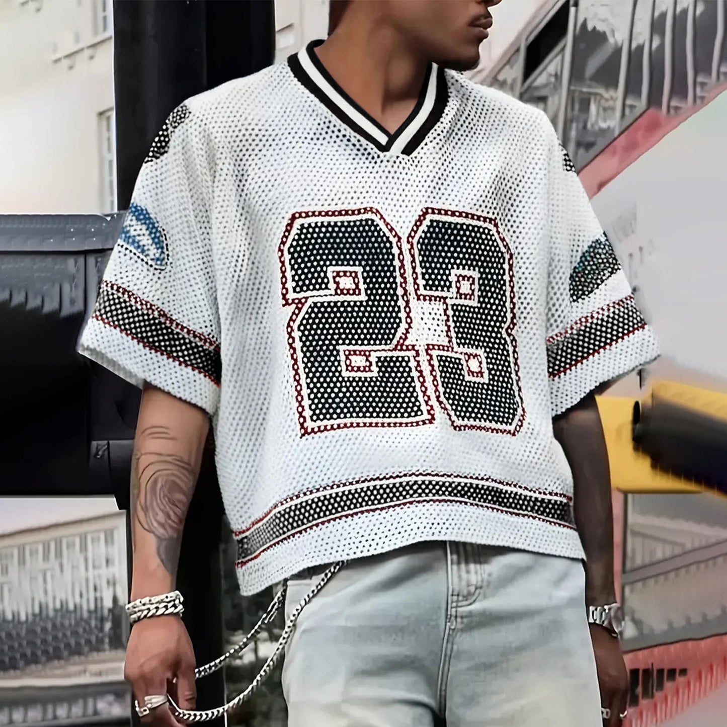 23 Patchwork Mesh Jersey | Inflation Streetwear